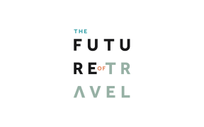 Word logo that says "The Future of Travel"