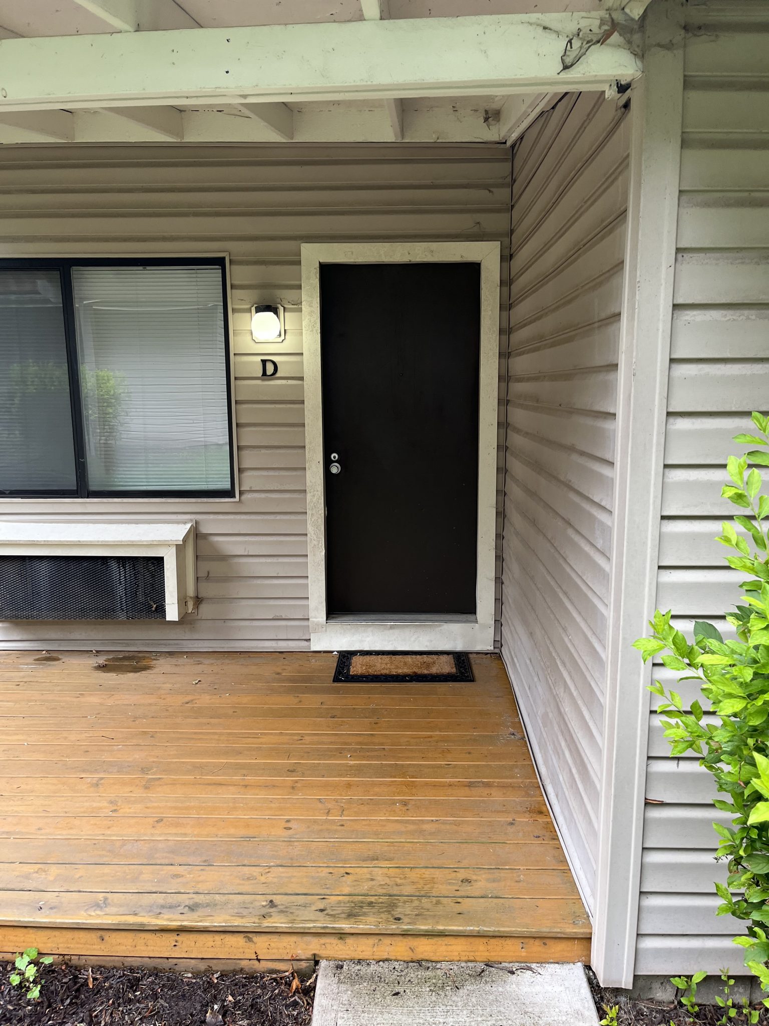 Picture of a front porch and door.