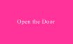 Open the door, text on pink background